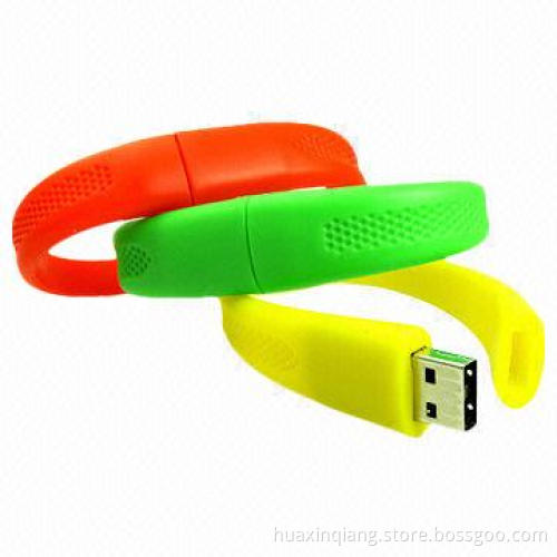 Bracelet USB Flash Drive, 128MB-64GB Capacities, Plastic Housing, 5 Years Warranty, USB 2.0